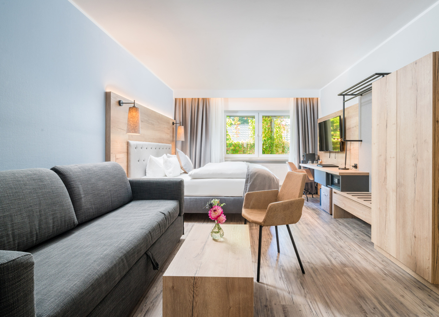 Das Best Western Hotel Brunnenhof in Weibersbrunn hat sechs seiner Zimmer komplett renoviert und umgestaltet 
